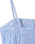 Lilou Blue Gingham Tank Top