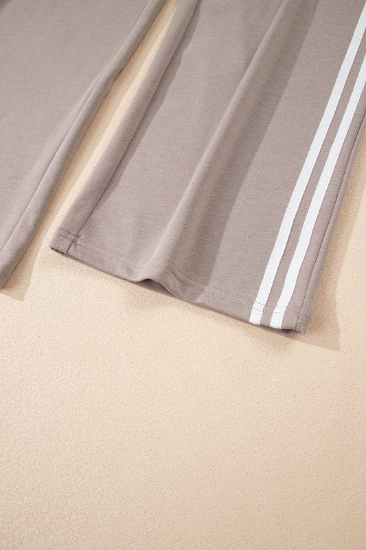 Varsity Stripe Crewneck Pullover and Sweatpants Set