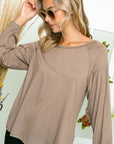 e Luna PLUS Solid Loose Fit Top