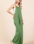 Culture Code Full Size Sleeveless Wide Leg Jumpsuit with Pockets