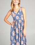 e Luna Floral Terry Babydoll Casual Dress