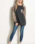 e Luna Animal Mix Sequin Pocket Sweatshirt