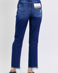 Judy Blue Full Size High Waist Rigid Magic Heavy Destroy Straight Jeans