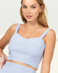 HYFVE Sweetheart Neck Wide Strap Cami Crop Top