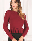 Lilou Peplum Sweater Top