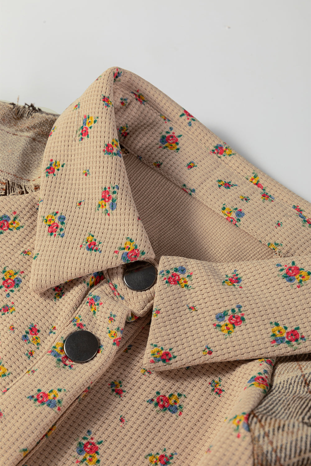 Floral Patchwork Ruffle Shacket | Cottagecore Layering