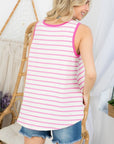 e Luna PLUS Terry Stripe Tank Top