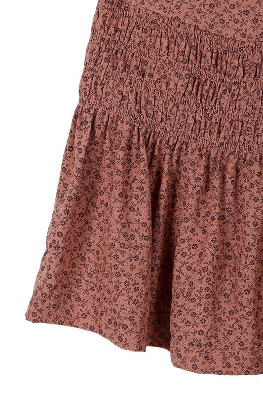 Floral Smocked Skirt - Online Only