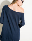 e Luna PLUS Waffle One Shoulder Top