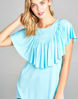 Solid Ruffle Detail Top - Online Only - My Pampered Life Seattle