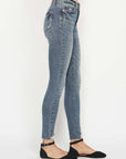 Judy Blue Full Size Tummy Control Vintage Wash Hem Destroy Skinny Jeans