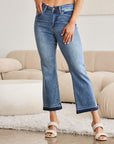 Judy Blue Full Size Release Hem Cropped Bootcut Jeans