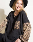 e Luna Animal Mixed Volume Sleeve Top