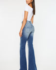 Kancan High Rise Wide Waistband Flare Jeans