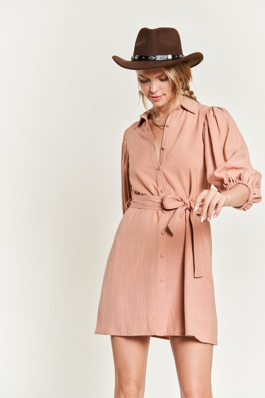 Jade by Jane Solid Button Down Dress PLUS