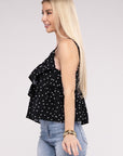 Dot Print Casual Tank Top