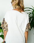 e Luna Terry Solid Animal Boxy Top