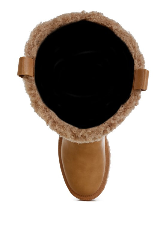 Lapland Fur Detail Calf Length Boots