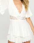 One and Only Collective Flutter Sleeved Romper - Online Only