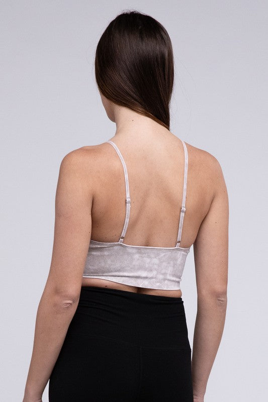 ZENANA Washed Ribbed Bra Padded Tank Top