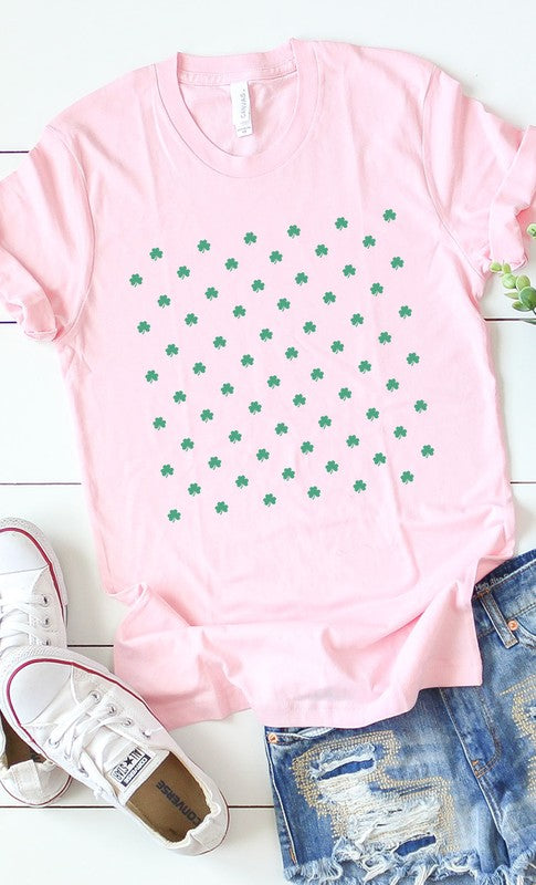 Clover Pattern Graphic Tee