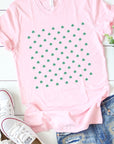 Clover Pattern Graphic Tee