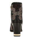 Zarka Rhinestones Embellished Block Heel Boots