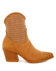 Bimmy Woven Pointy Western Boots