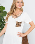 e Luna PLUS Animal Print Basic Top