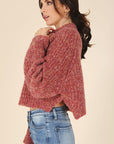 Melange Multicolor Sweater Top - Online Only