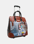 Nicole Lee USA Printed Rolling Tote Bag