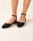 LINDEN-S Ankle Strap Flats