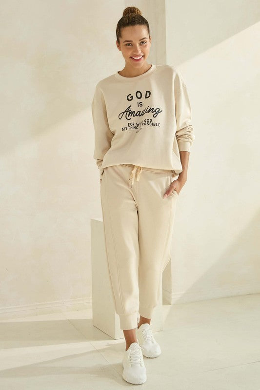 God Is Amazing Ultra Comfy Pullover Sweatshirt