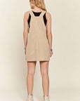 ADORA Adjustable Wide Strap Square Neck Overall Dress