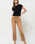 VERVET by Flying Monkey High-RIse Straight Crop Jeans