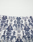 Boho Floral Tiered Maxi Skirt Split