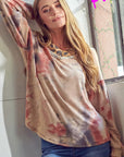 e Luna PLUS Tie Dye Animal Mixed Top