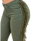 GJG Denim Texas Sun Bell Bottom in Olive