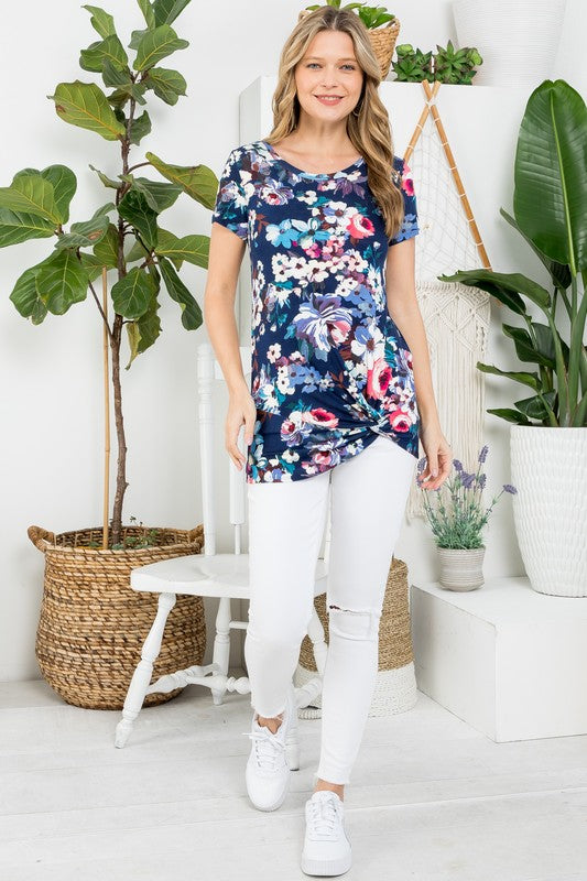 e Luna Floral Tunic Top