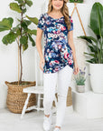 e Luna Floral Tunic Top