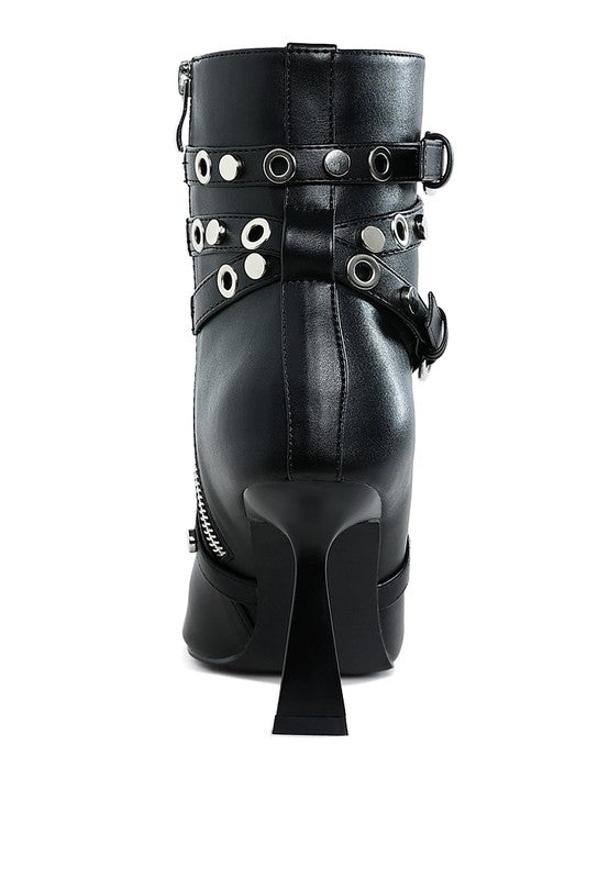 Jaunts Eyelets &amp; Studs Harness Ankle Boots