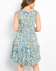 Be Stage Full Size Print Wrinkle Free Ruffled Dress