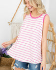 e Luna PLUS Terry Stripe Tank Top