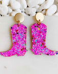 Glittered Up Cowgirl Earrings