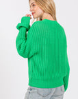 SAGE + FIG Round Neck Drop Shoulder Sweater