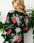 e Luna Floral Twisted Front Top