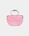 Fame Glossy Semi Circle Top Handle Bag