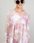 e Luna PLUS Cloud Tie Dye Babydoll Top