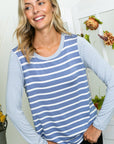 e Luna Striped Long Sleeve Top