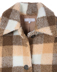 Plaid Sherpa Jacket with Pockets by Lilou